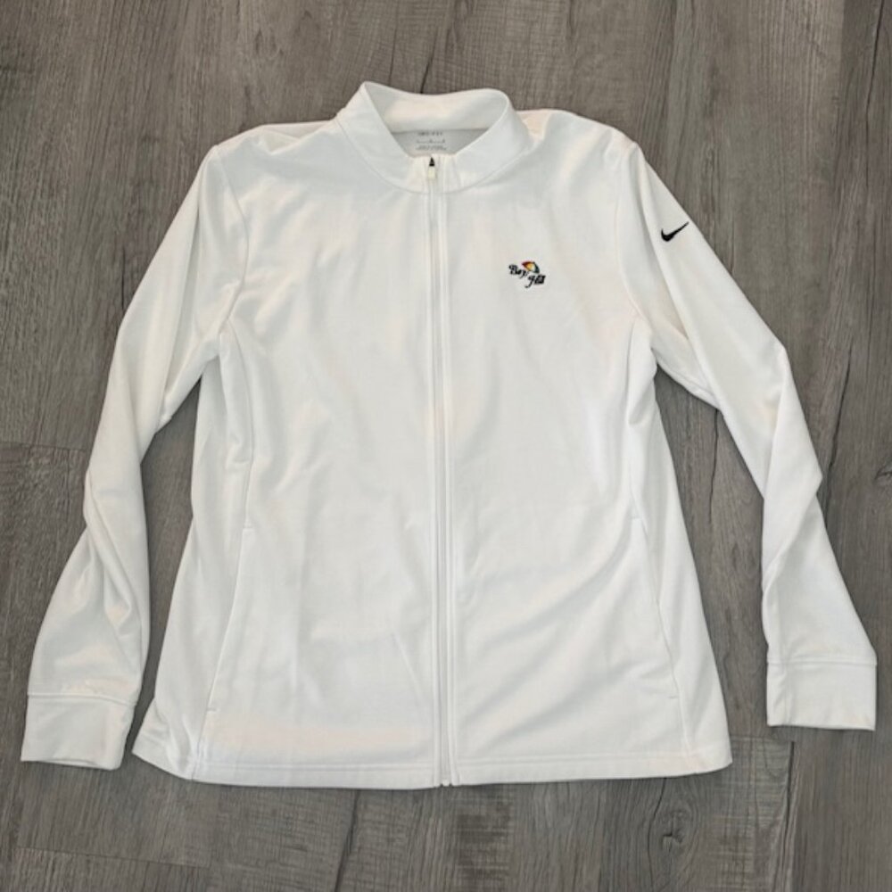BRAND NEW NEVER WORN - Nike Ladies Bay Hill White Zip Up Jacket - Large